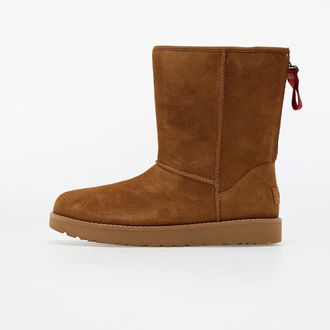 UGG W Classic Short Logo Zip Chestnut