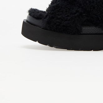 UGG W Fuzz Sugar Cross Slide Black 8