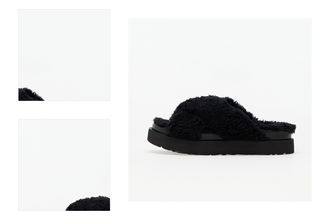 UGG W Fuzz Sugar Cross Slide Black 4