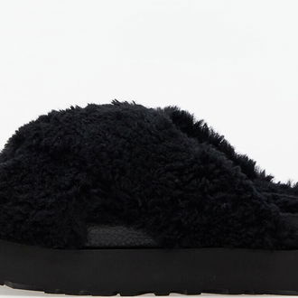 UGG W Fuzz Sugar Cross Slide Black 5