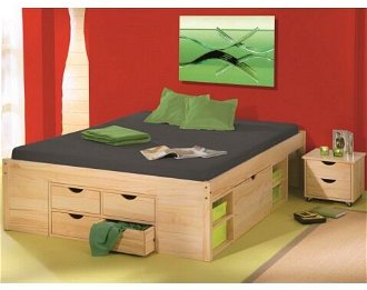 Úložná posteľ s nočnými stolíkmi Claas 160x200 cm%