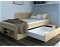 Úložná posteľ so zástenou Junior 120x200 cm, dub sonoma%