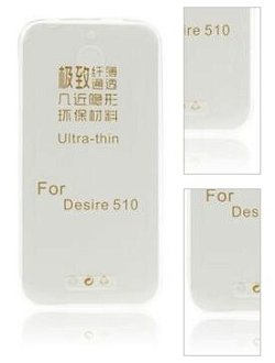 Ultra tenké puzdro pre HTC Desire 526, Transparent 3