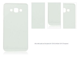 Ultra tenké puzdro pre Sony Xperia E4 - E2105 a E4 Dual - E2115, Transparent 1