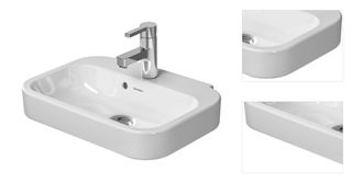 Umývadielko Duravit Happy D.2 50x36 cm otvor pre batériu, s prepadom 0709500000 3