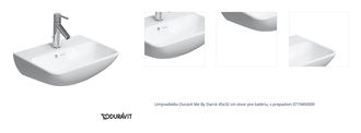 Umývadielko Duravit Me By Starck 45x32 cm otvor pre batériu, s prepadom 0719450000 1