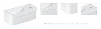 Umývadielko Grohe Euro Ceramic 37x18 cm alpská biela otvor pre batériu vpravo 39327000 1
