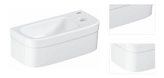 Umývadielko Grohe Euro Ceramic 37x18 cm alpská biela otvor pre batériu vpravo 39327000 3