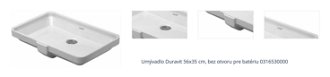 Umývadlo Duravit 56x35 cm, bez otvoru pre batériu 0316530000 1
