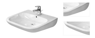 Umývadlo Duravit D-Code 60x55,5 cm otvor pre batériu uprostred 23126000002 3