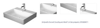 Umývadlo Duravit DuraSquare 60x47 cm bez prepadu 2353600071 1