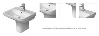 Umývadlo Duravit Durastyle 55x44 cm otvor pre batériu uprostred 2319550000 1