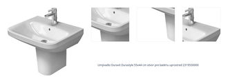 Umývadlo Duravit Durastyle 55x44 cm otvor pre batériu uprostred 2319550000 1