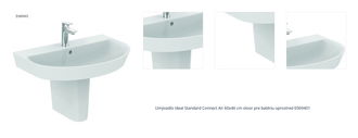 Umývadlo Ideal Standard Connect Air 60x46 cm otvor pre batériu uprostred E069401 1