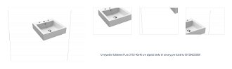 Umývadlo Kaldewei Puro 3163 46x46 cm alpská biela tri otvory pre batériu 901306033001 1
