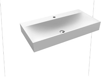 Umývadlo Kaldewei Silenio 3045 90x46 cm alpská biela otvor pre batériu, bez prepadu 904406303001