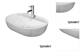 Umývadlo na dosku Duravit Luv 60x40 cm otvor pre batériu, bez prepadu 0380600000 3