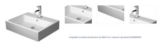 Umývadlo na dosku Duravit Vero Air 60x47 cm s otvorom uprostred 23526000001 1