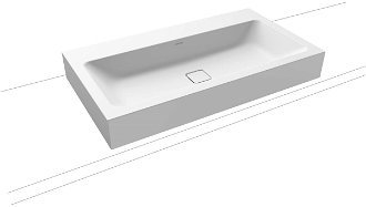 Umývadlo na dosku Kaldewei Cono 3086 90x50 cm alpská biela bez otvoru pre batériu, bez prepadu 902206003001