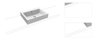 Umývadlo na dosku Kaldewei Puro 3157 60x46 cm alpská biela bez otvoru pre batériu 900706003001 3