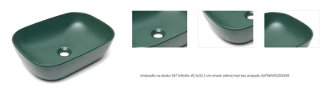 Umývadlo na dosku SAT Infinitio 45,5x32,5 cm tmavě zelená mat bez prepadu SATINF4532DGEM 1