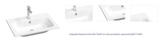 Umývadlo Ravak Chrome Slim 70x49 cm otvor pre batériu uprostred XJG01170001 1