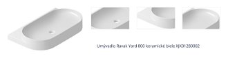 Umývadlo Ravak Yard 800 keramické biele XJX01280002 1