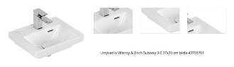 Umývadlo Villeroy & Boch Subway 3.0 37x30 cm biela 43703701 1