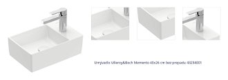Umývadlo Villeroy&Boch Memento 40x26 cm bez prepadu 43234001 1