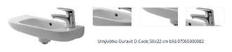 Umývátko Duravit D-Code 50x22 cm bílá 07065000002 1