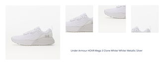 Under Armour HOVR Mega 3 Clone White/ White/ Metallic Silver 1