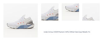 Under Armour HOVR Phantom 3 MTLC White/ Halo Gray/ Metallic Tin 1