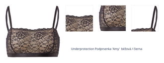 Underprotection Podprsenka 'Amy'  béžová / čierna 1