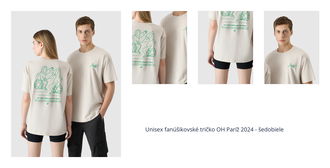 Unisex fanúšikovské tričko - šedobiele 1