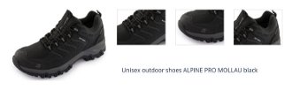 Unisex outdoor shoes ALPINE PRO MOLLAU black 1