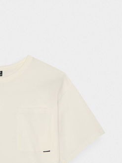 Unisex oversize tričko bez potlače - krémové 7