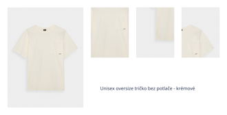 Unisex oversize tričko bez potlače - krémové 1