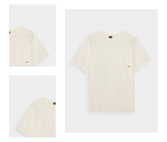 Unisex oversize tričko bez potlače - krémové 4