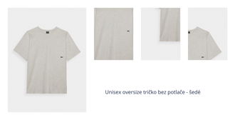 Unisex oversize tričko bez potlače - šedé 1