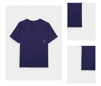 Unisex oversize tričko bez potlače - tmavomodré 3