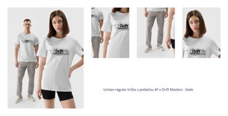 Unisex regular tričko s potlačou 4F x Drift Masters - biele 1