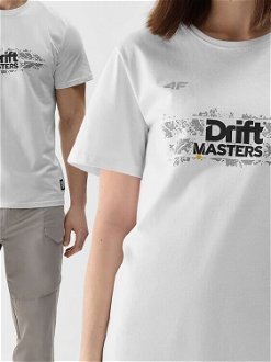 Unisex regular tričko s potlačou 4F x Drift Masters - biele 5