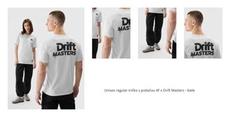 Unisex regular tričko s potlačou 4F x Drift Masters - biele 1
