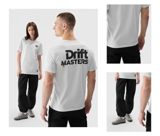 Unisex regular tričko s potlačou 4F x Drift Masters - biele 3