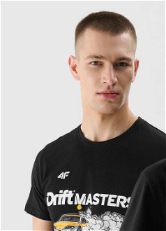 Unisex regular tričko s potlačou 4F x Drift Masters - čierne 6