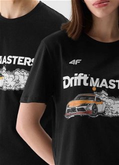 Unisex regular tričko s potlačou 4F x Drift Masters - čierne 5