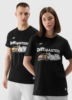 Unisex regular tričko s potlačou 4F x Drift Masters - čierne 2