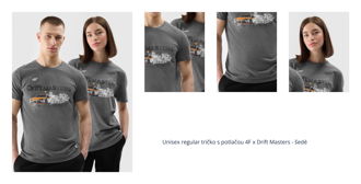 Unisex regular tričko s potlačou 4F x Drift Masters - šedé 1