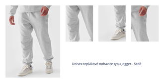 Unisex teplákové nohavice typu jogger - šedé 1