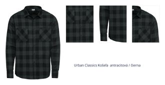 Urban Classics Košeľa  antracitová / čierna 1